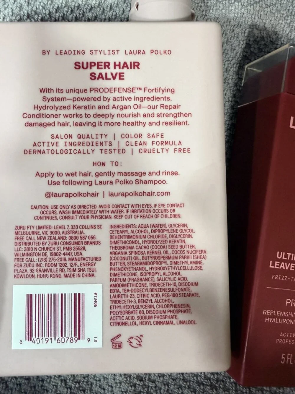 Laura Polko Hair Repair Conditioner 13.5 oz and Leave In Conditioner 5 oz Duo